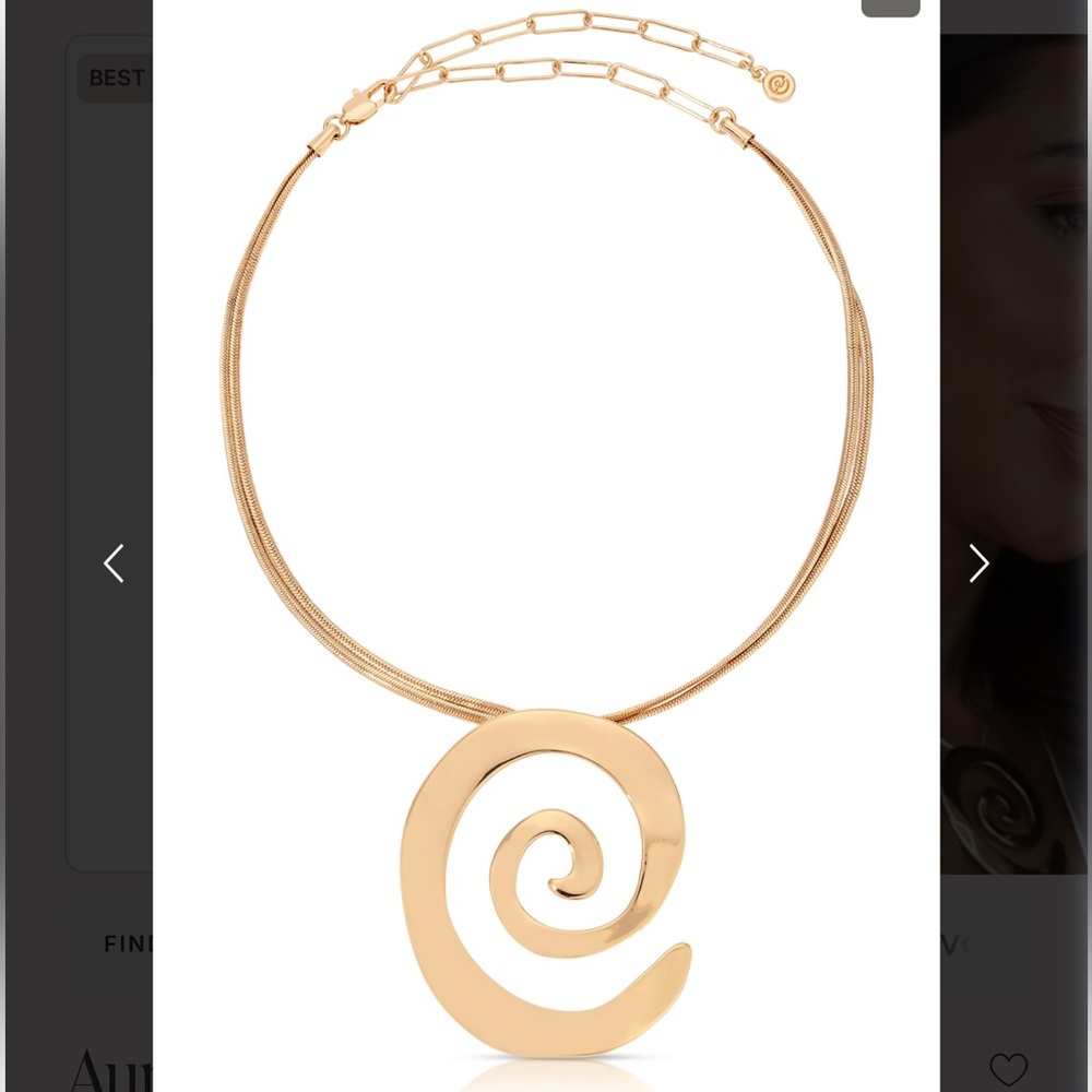 Ettika Aura Swirl Necklace 18k gold plated